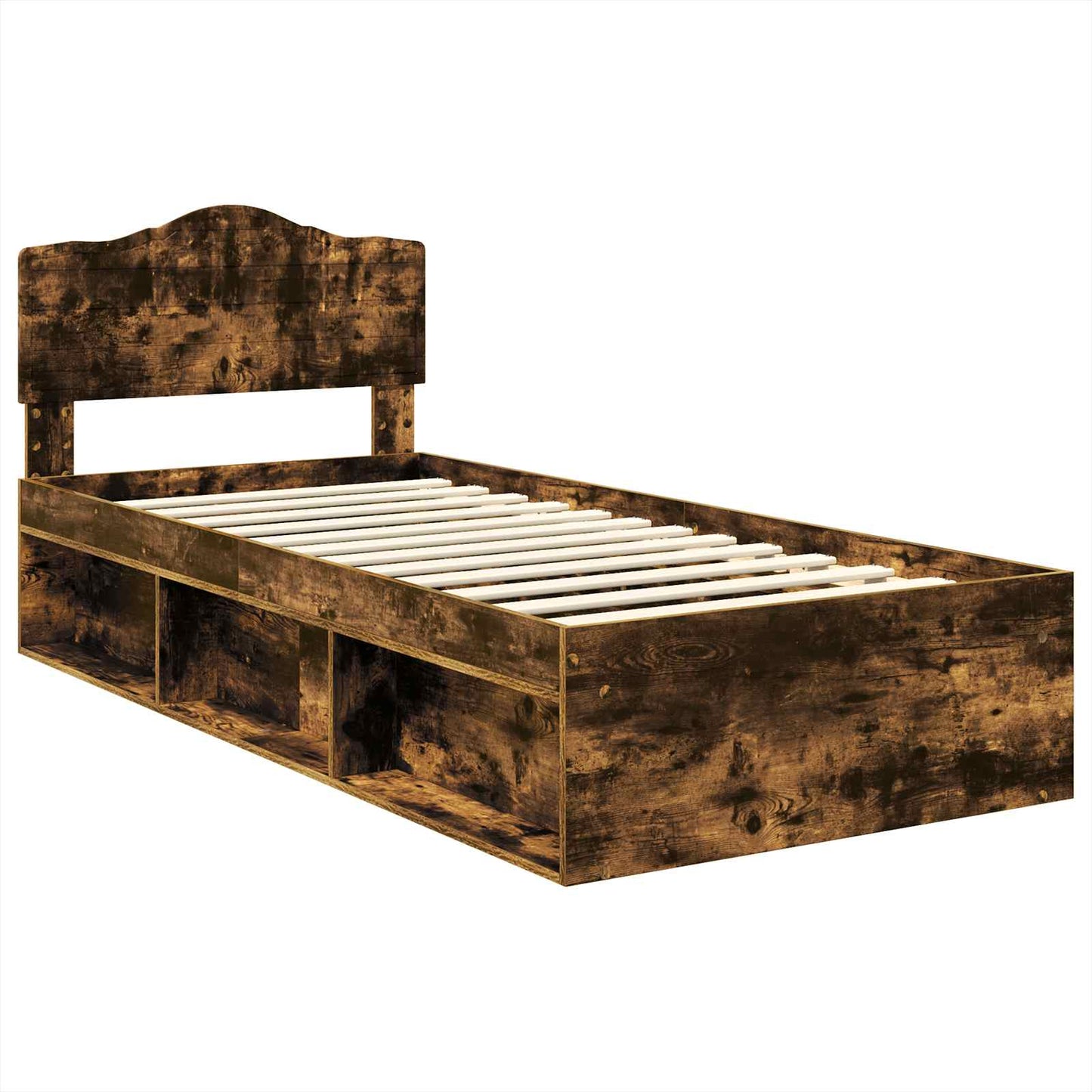 Struttura del letto Rovere fumé 75 x 190 cm Pino massello | homemem39