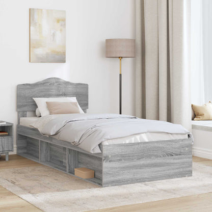 Struttura del letto Grigio Sonoma 75 x 190 cm Pino massello | homemem39