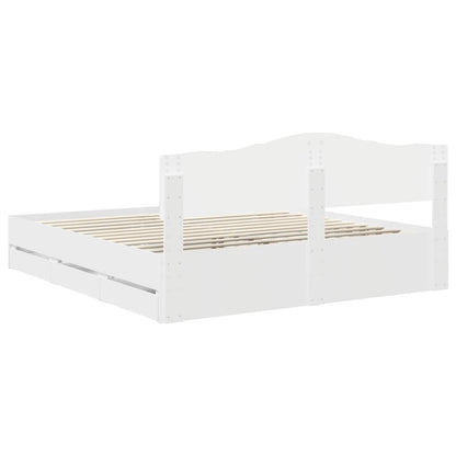 Struttura del letto Bianco 200 x 200 cm Legno Ingegnerizzato | homemem39