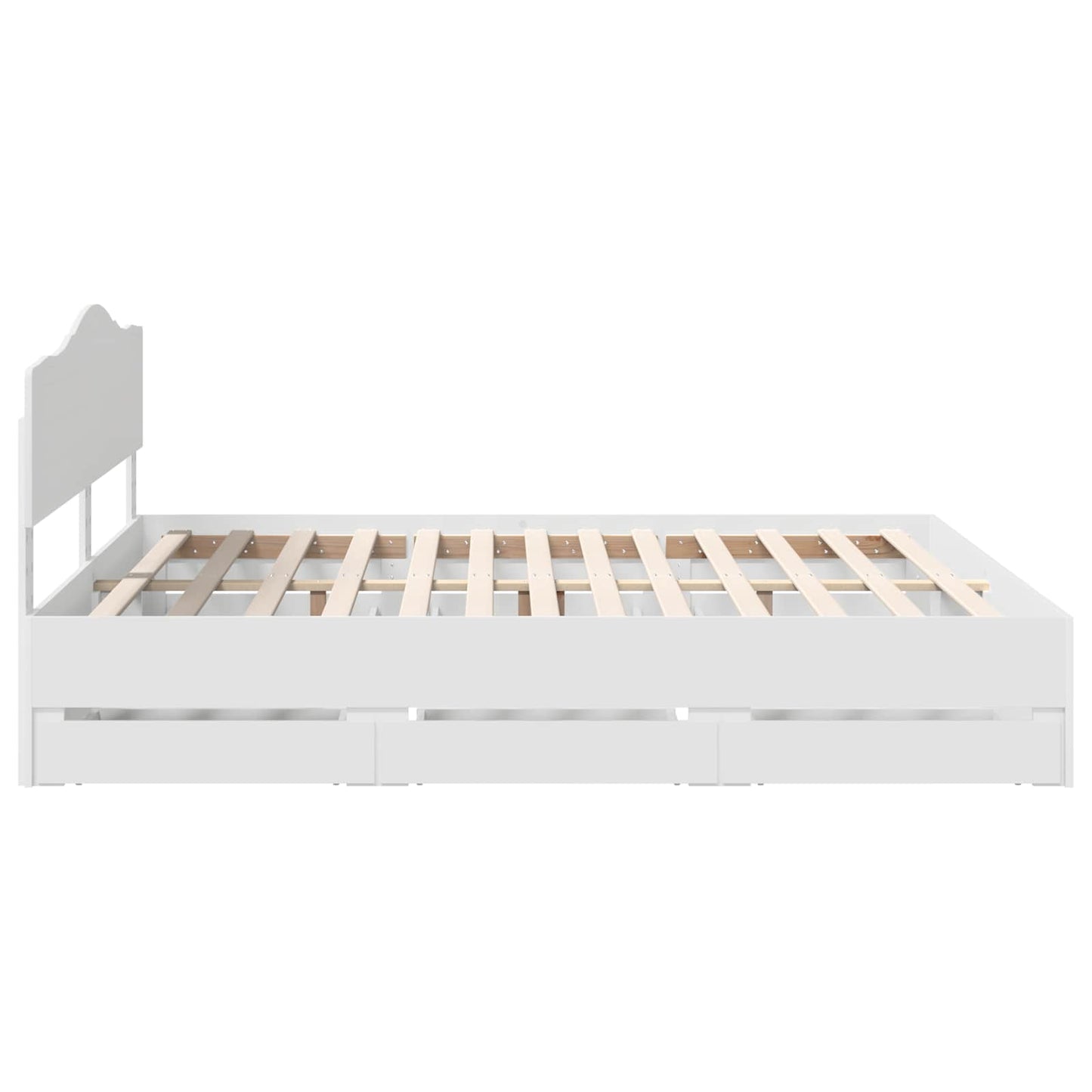 Struttura del letto Bianco 200 x 200 cm Legno Ingegnerizzato | homemem39