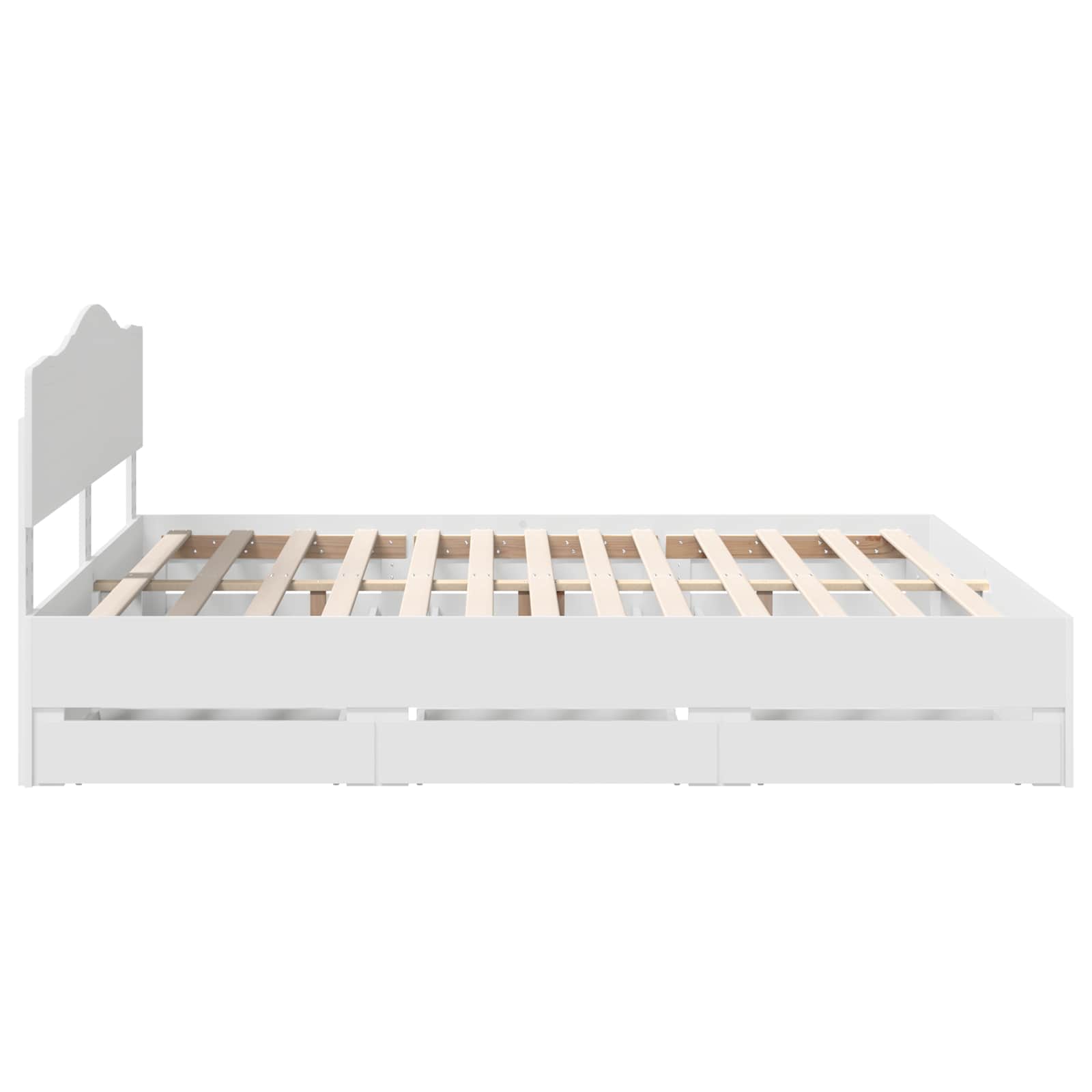 Struttura del letto Bianco 200 x 200 cm Legno Ingegnerizzato | homemem39