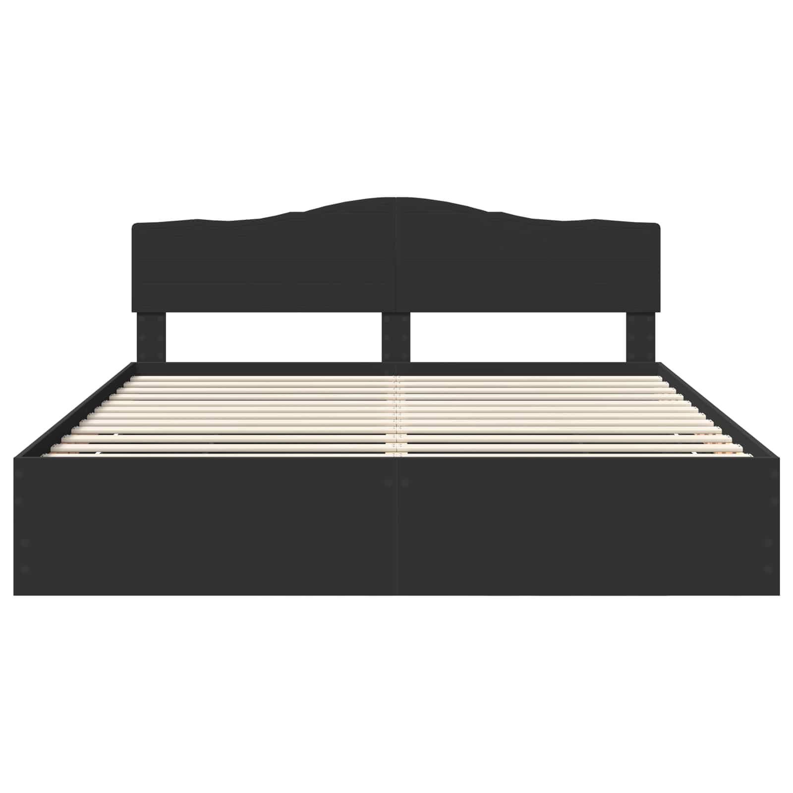 Struttura del letto Nero 200 x 200 cm Legno Ingegnerizzato | homemem39