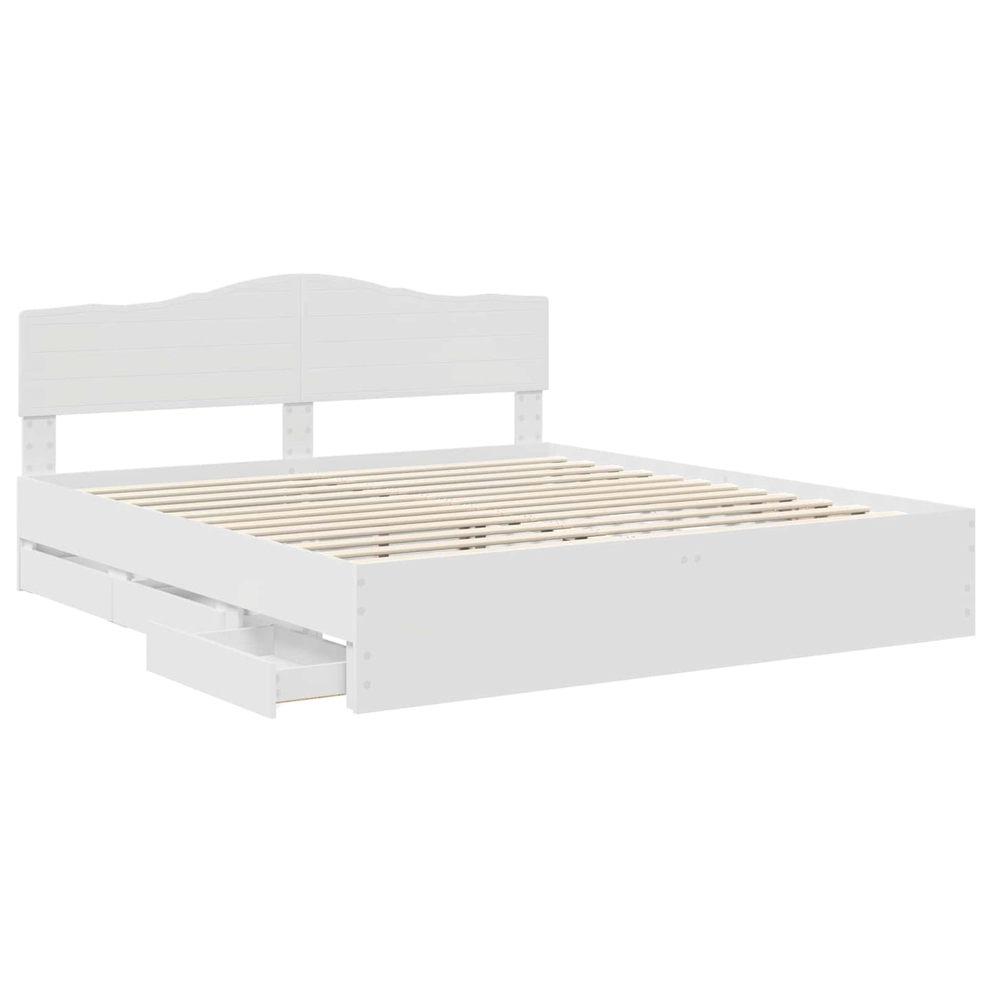 Struttura del letto Bianco 180 x 200 cm Legno Ingegnerizzato