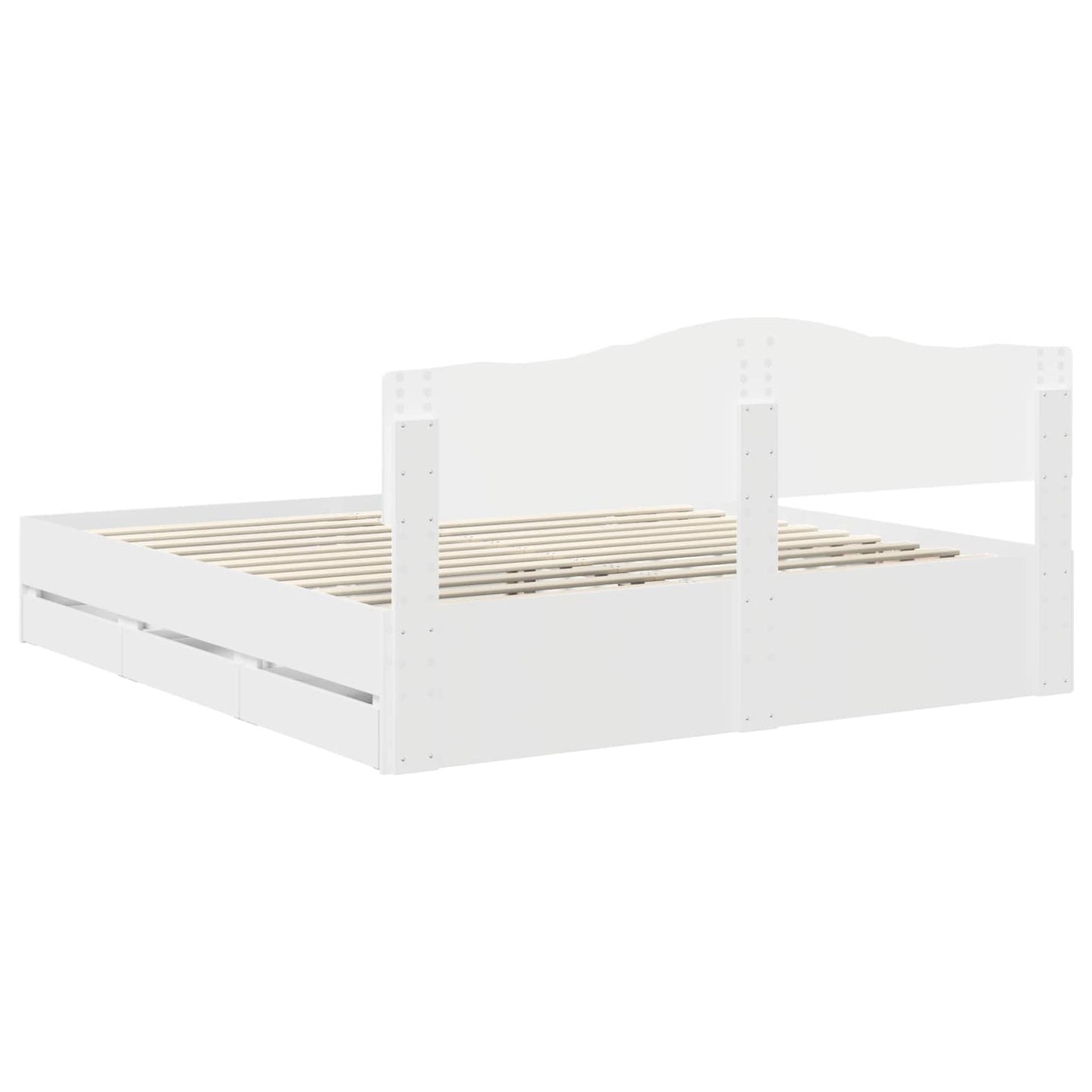 Struttura del letto Bianco 180 x 200 cm Legno Ingegnerizzato | homemem39