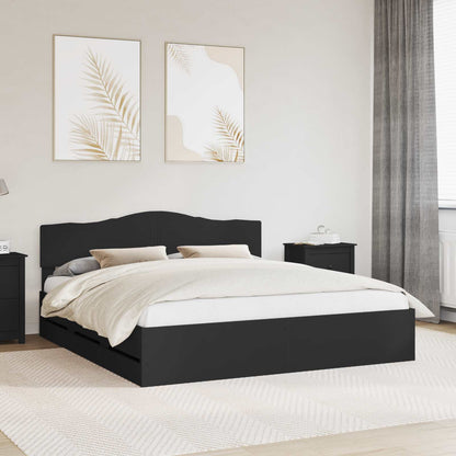 Struttura del letto Nero 180 x 200 cm Legno Ingegnerizzato | homemem39