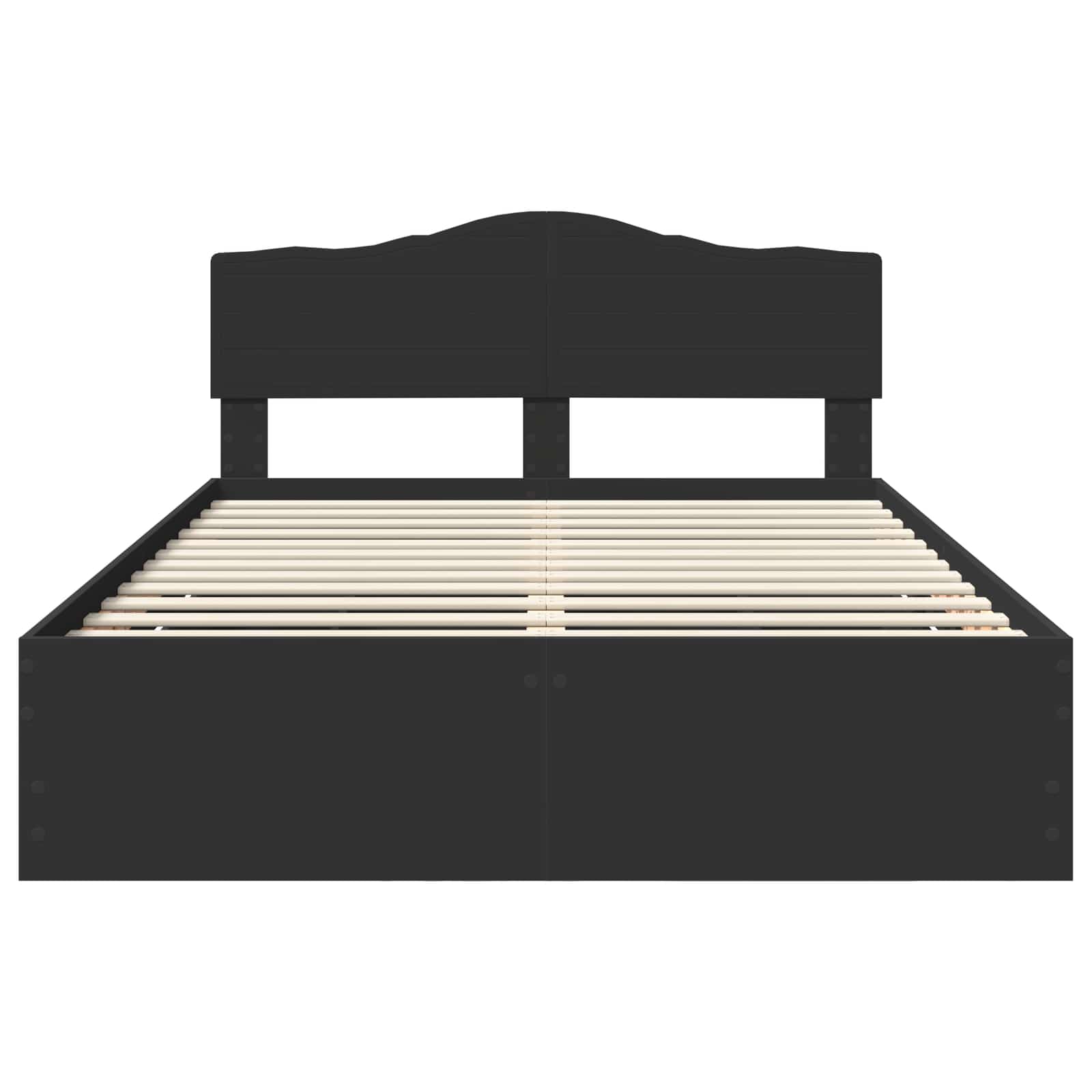 Struttura del letto Nero 160 x 200 cm Legno Ingegnerizzato | homemem39