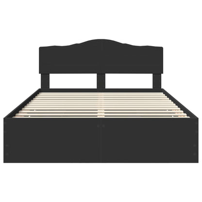 Struttura del letto Nero 150 x 200 cm Legno Ingegnerizzato
