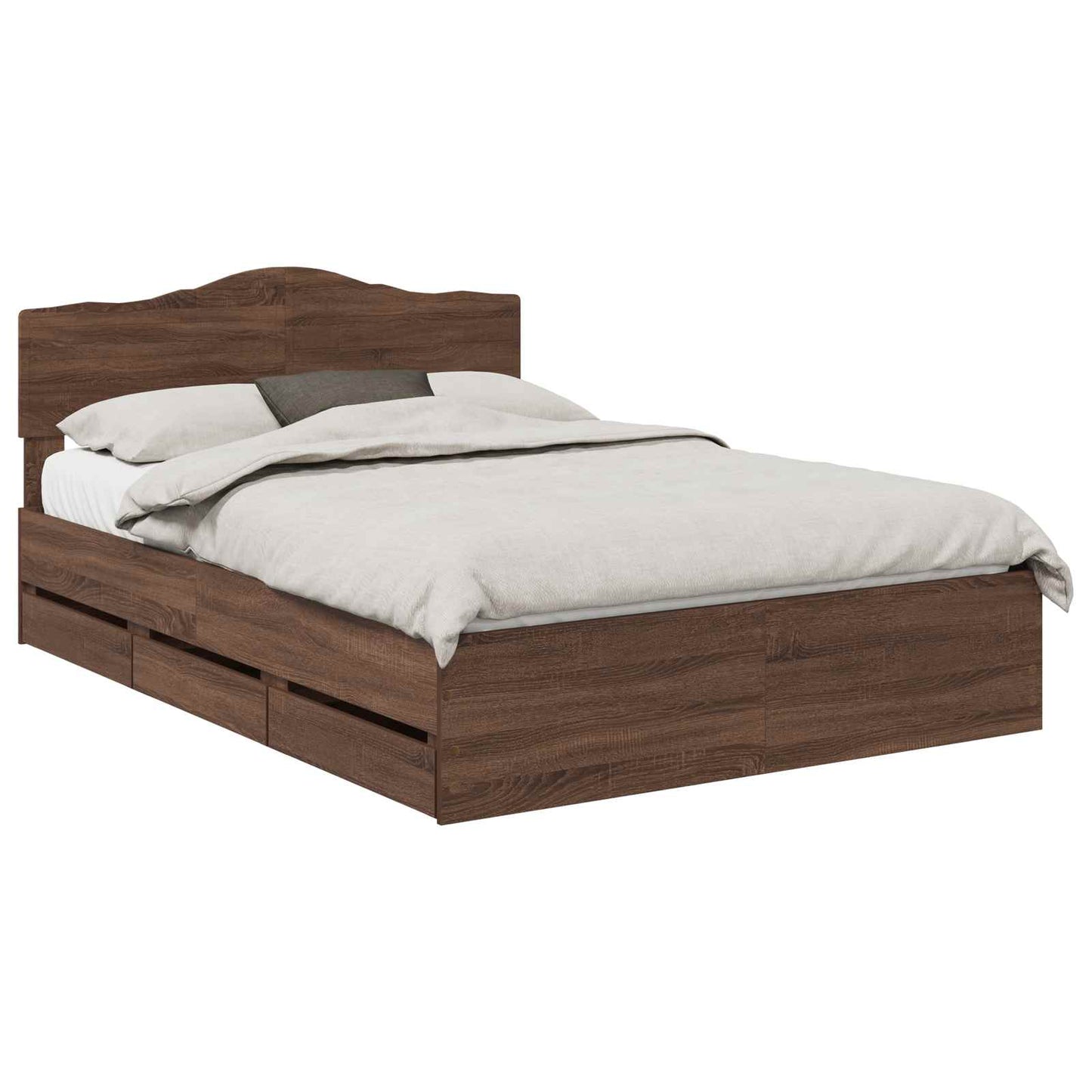 Struttura del letto con cassetto Rovere Marrone 150 x 200 cm