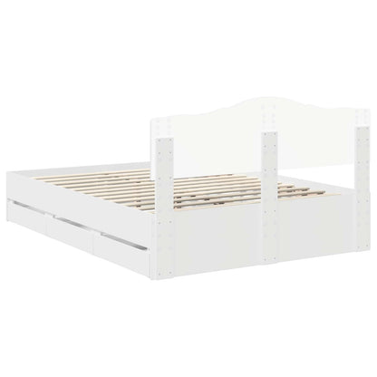 Struttura del letto Bianco 140 x 190 cm Legno Ingegnerizzato