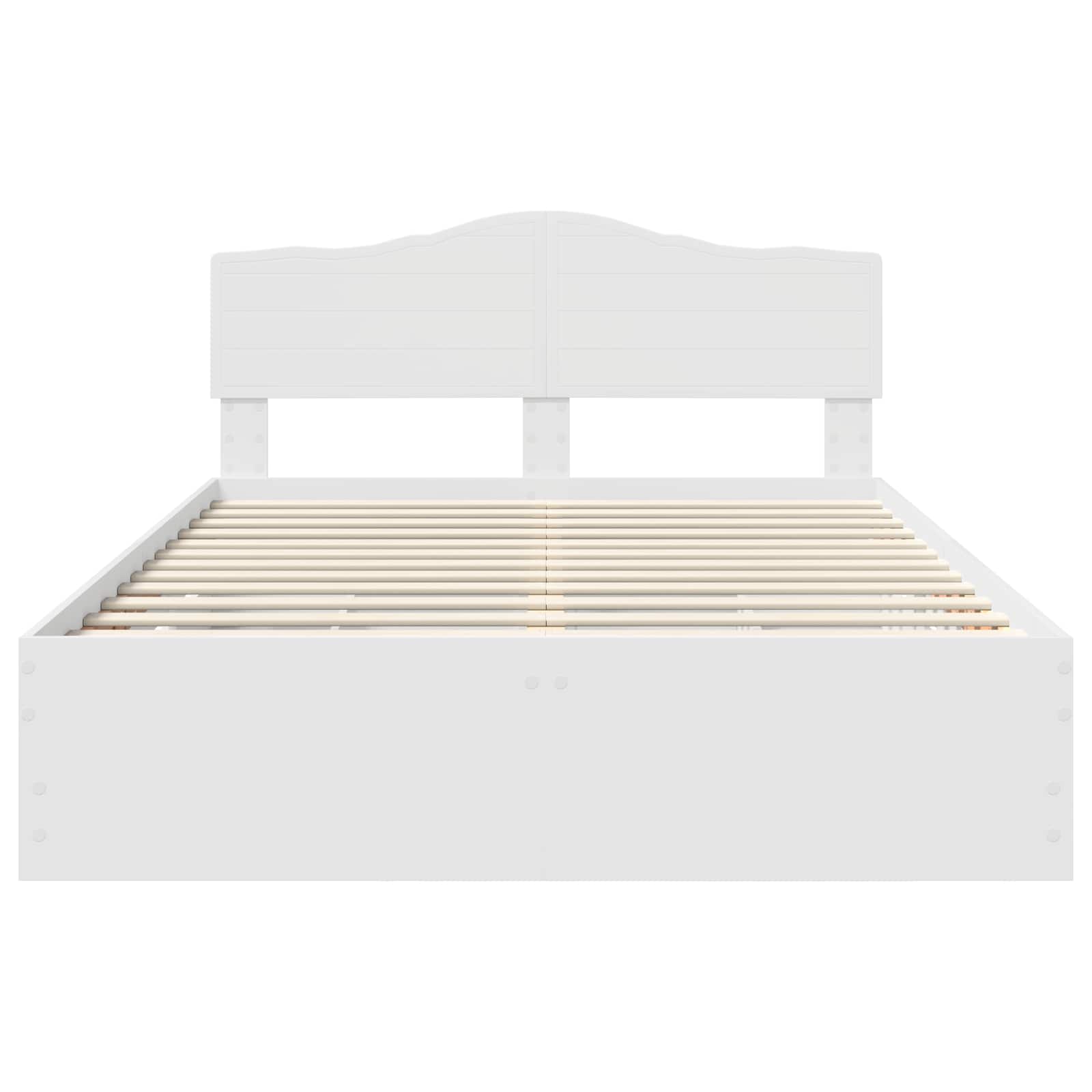 Struttura del letto Bianco 140 x 190 cm Legno Ingegnerizzato | homemem39
