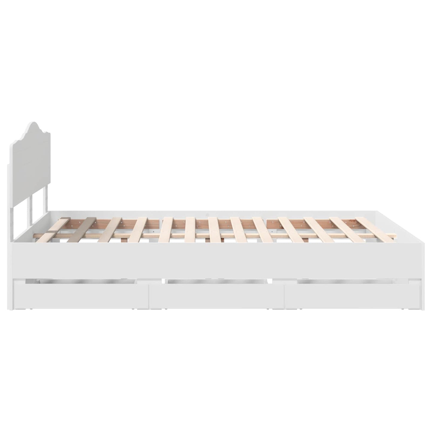 Struttura del letto Bianco 140 x 190 cm Legno Ingegnerizzato | homemem39
