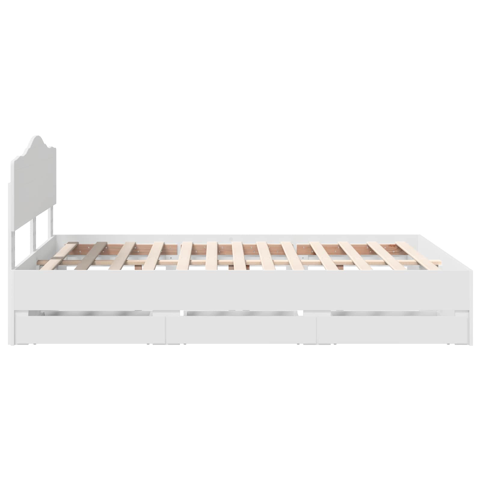 Struttura del letto Bianco 140 x 190 cm Legno Ingegnerizzato | homemem39