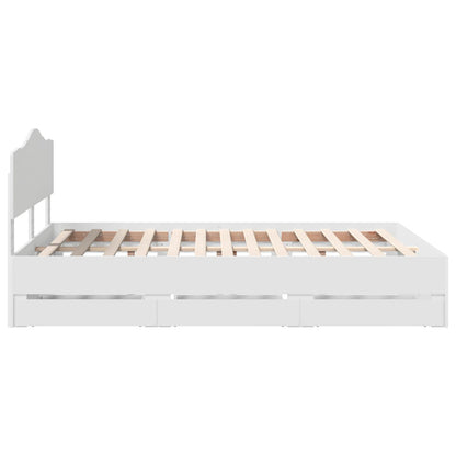 Struttura del letto Bianco 140 x 190 cm Legno Ingegnerizzato | homemem39