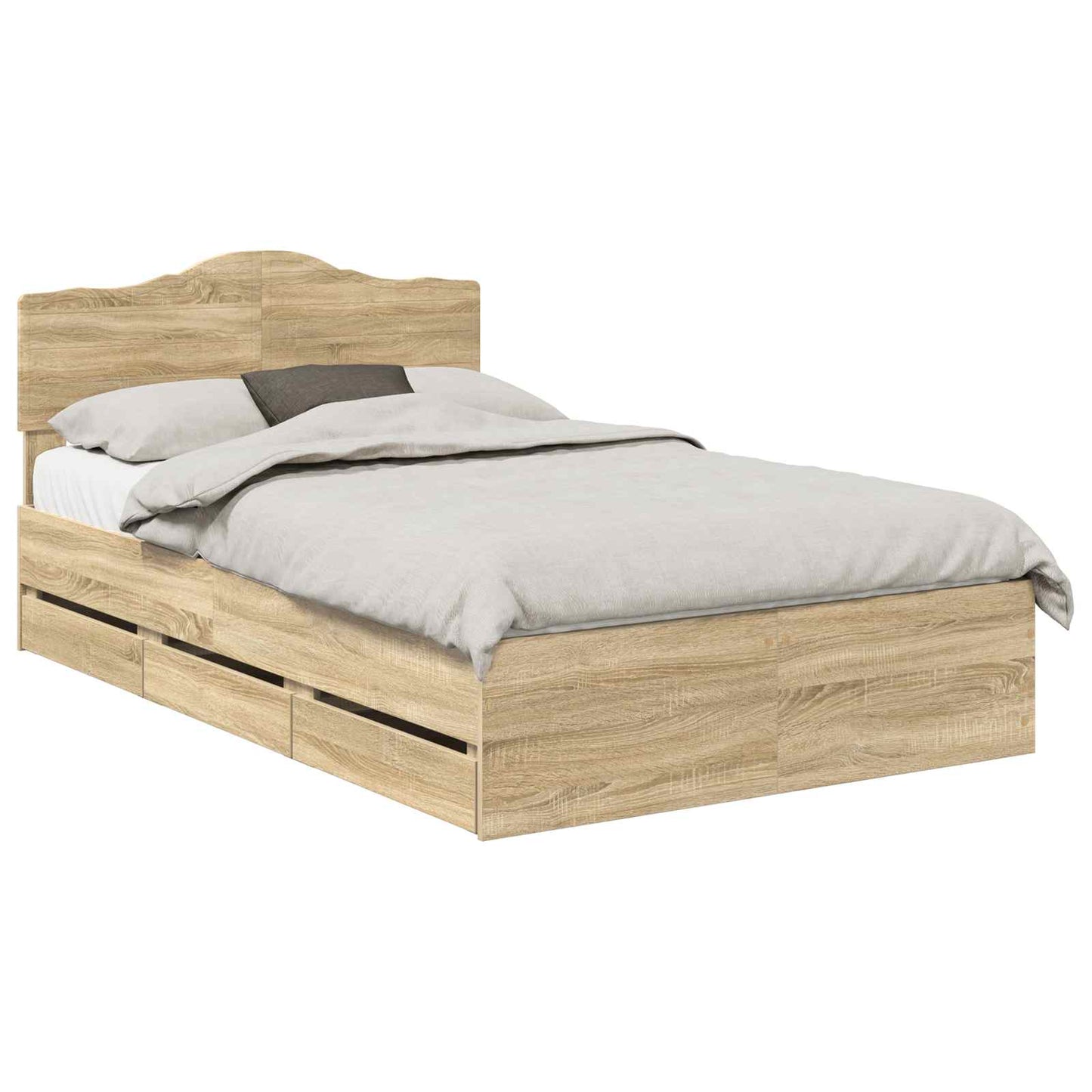 Struttura del letto con cassetto Rovere Sonoma 120 x 200 cm | homemem39