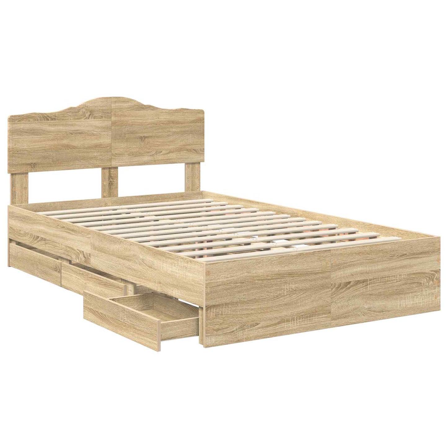 Struttura del letto con cassetto Rovere Sonoma 120 x 200 cm | homemem39