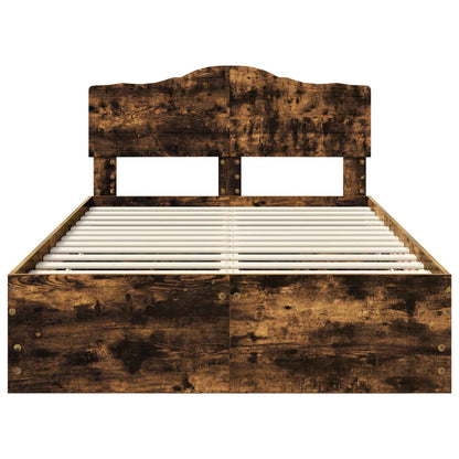 Struttura del letto con cassetto Rovere fumé 120 x 200 cm | homemem39