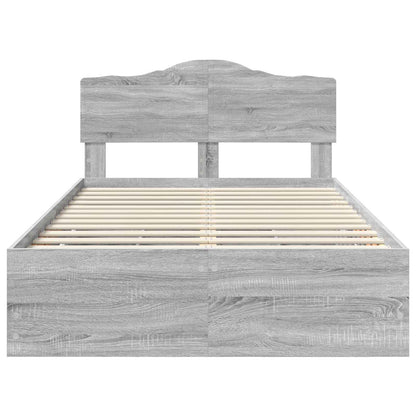 Struttura del letto con cassetto Grigio Sonoma 120 x 190 cm | homemem39