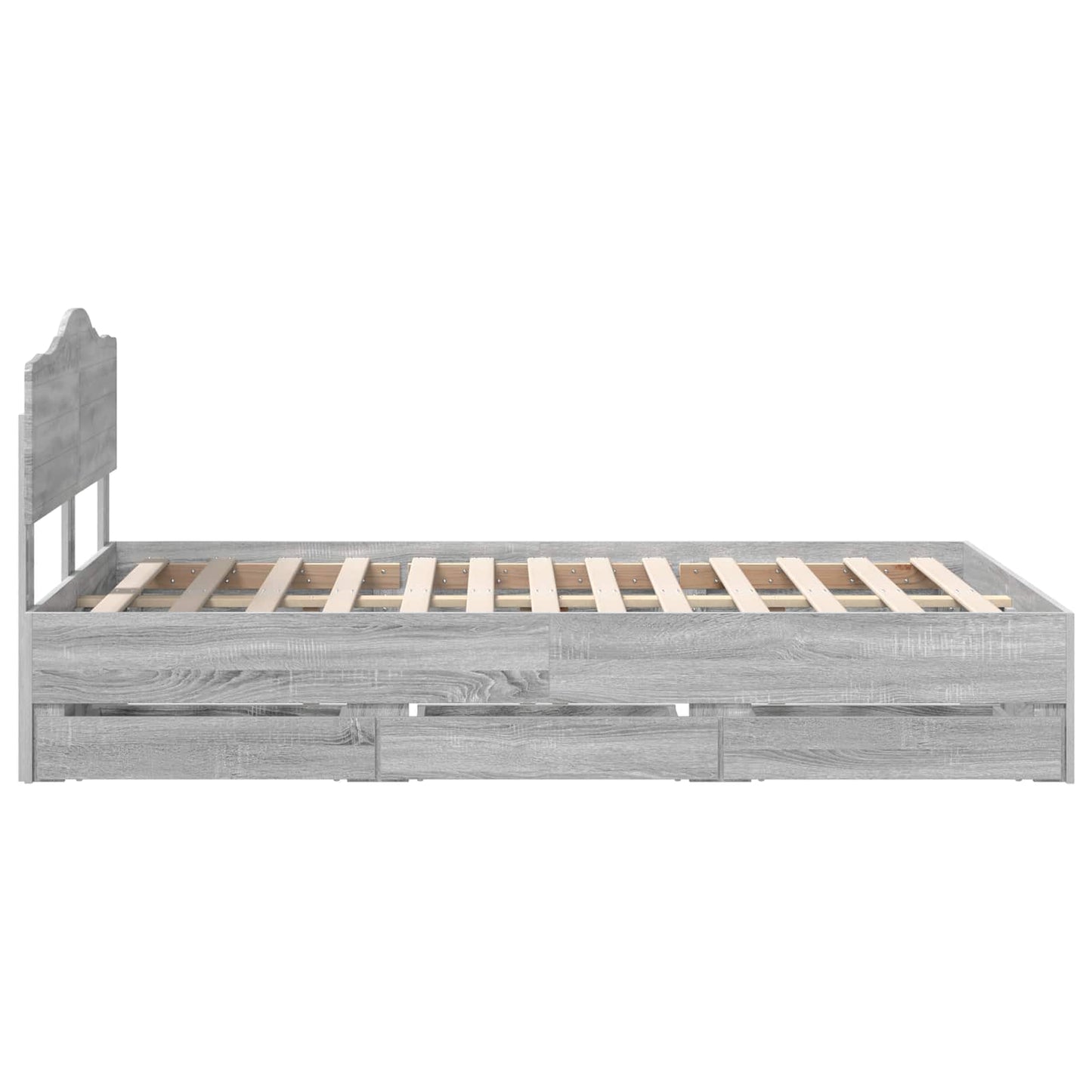 Struttura del letto con cassetto Grigio Sonoma 120 x 190 cm | homemem39