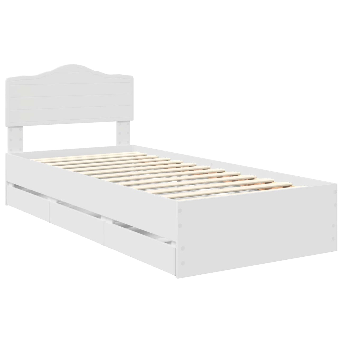 Struttura del letto Bianco 100 x 200 cm Legno Ingegnerizzato