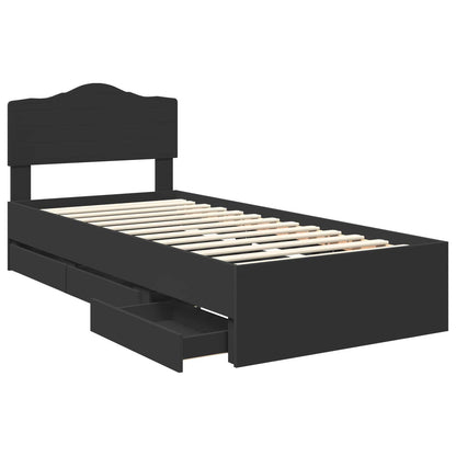 Struttura del letto Nero 90 x 190 cm Legno Ingegnerizzato