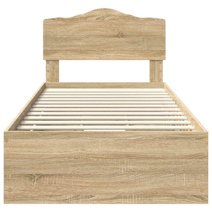 Struttura del letto con cassetto Rovere Sonoma 90 x 190 cm