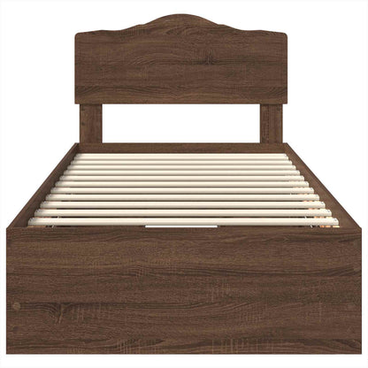 Struttura del letto con cassetto Rovere Marrone 75 x 190 cm