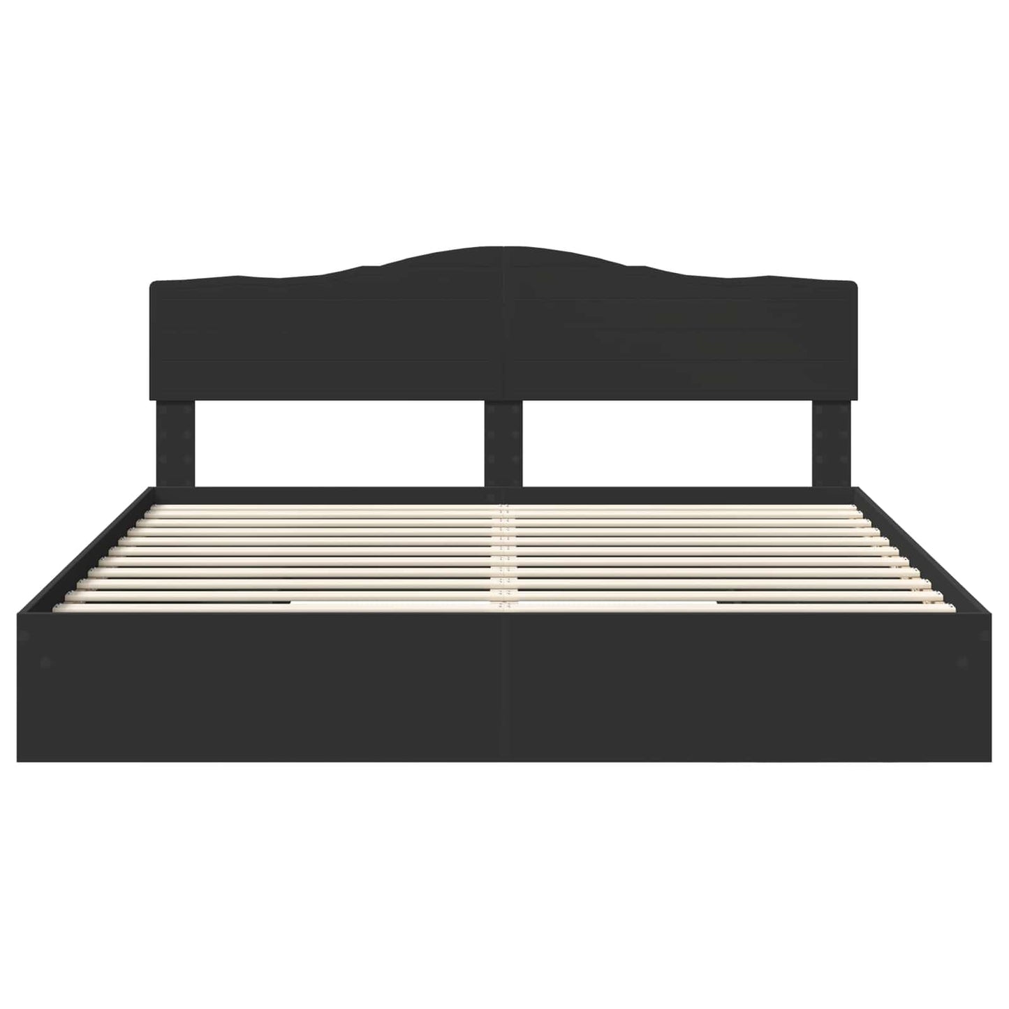 Letto con Contenitore Nero 200 x 200 cm Legno multistrato | homemem39
