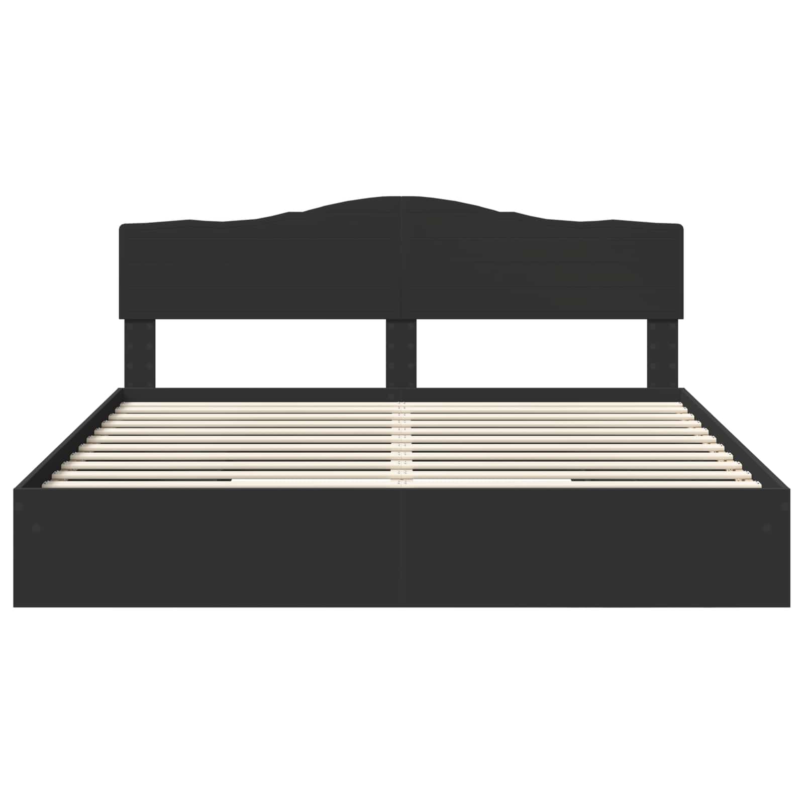 Letto con Contenitore Nero 200 x 200 cm Legno multistrato | homemem39