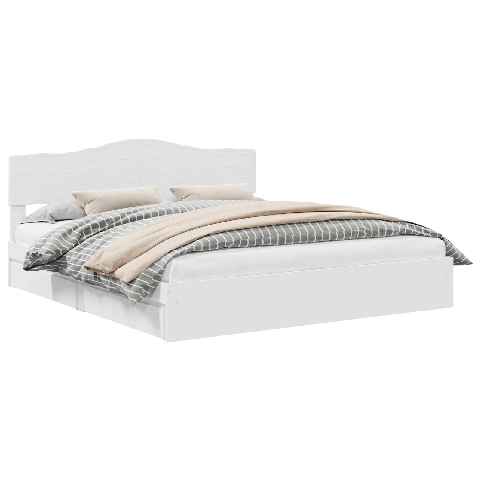 Letto con Contenitore Bianco 180 x 200 cm Legno multistrato | homemem39