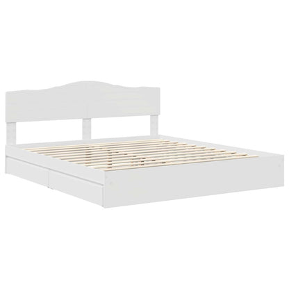 Letto con Contenitore Bianco 180 x 200 cm Legno multistrato | homemem39