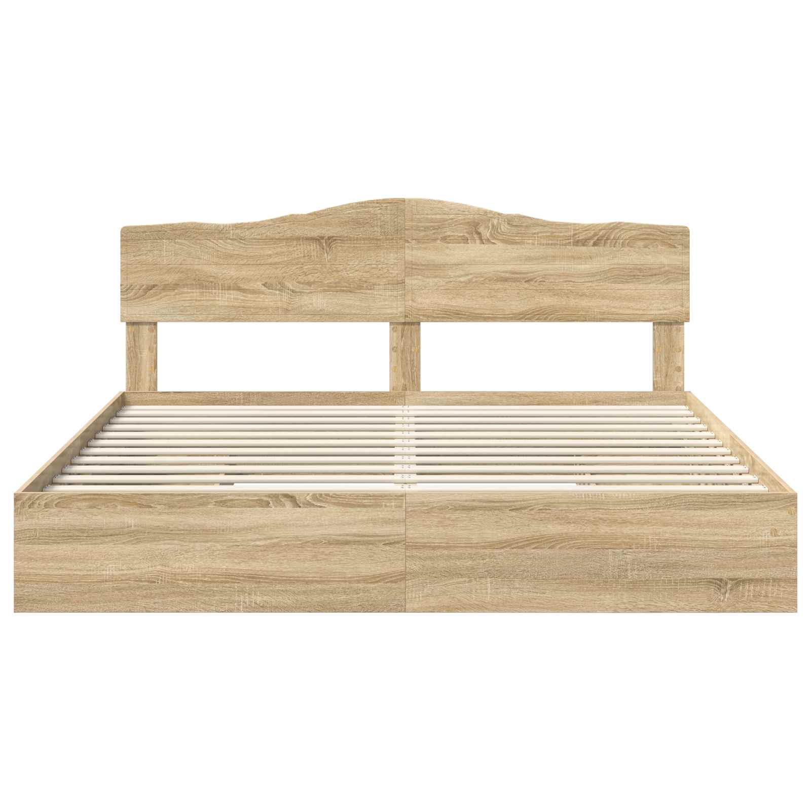 Letto con Contenitore con testiera Rovere Sonoma 180 x 200 cm | homemem39