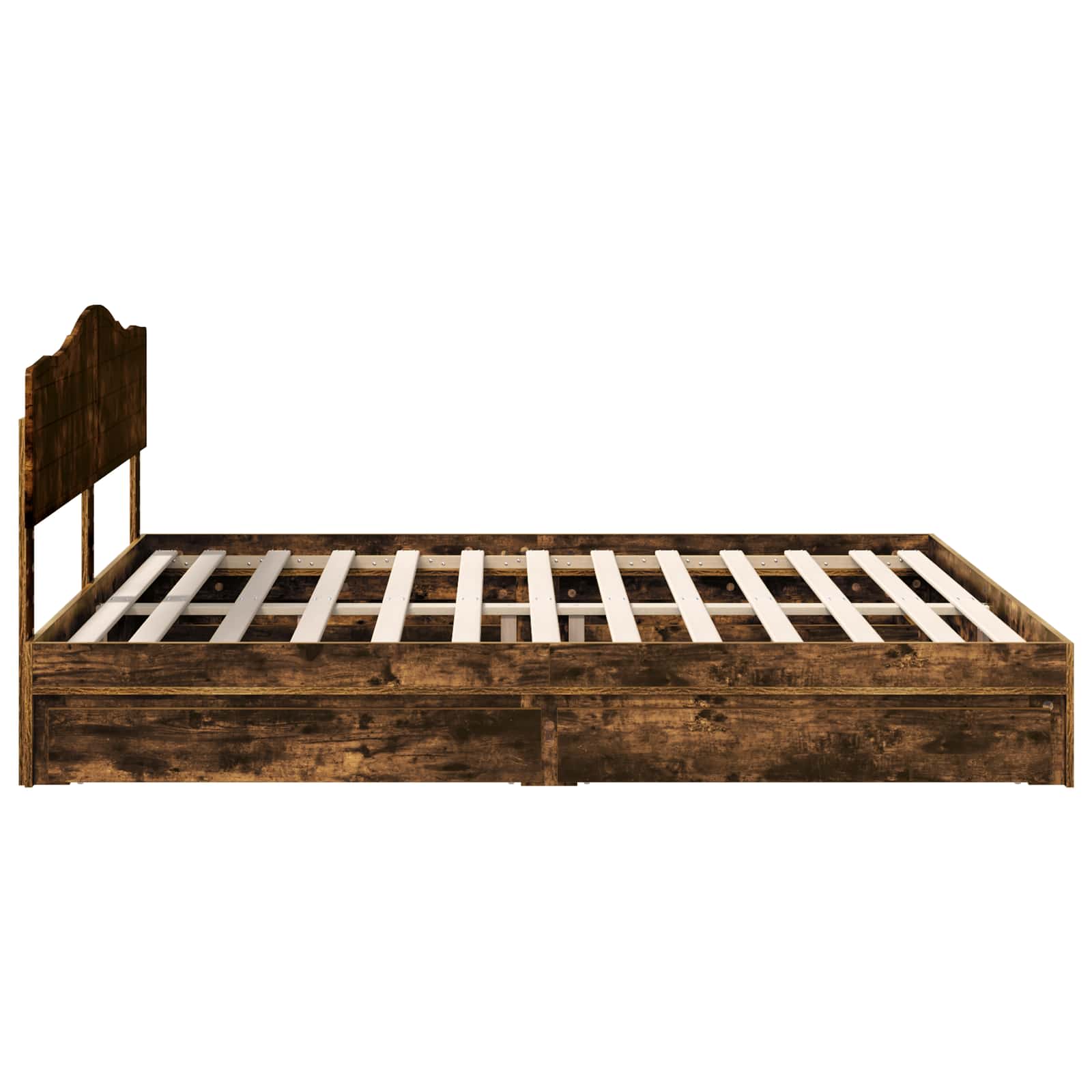 Letto con Contenitore con testiera Rovere fumé 180 x 200 cm | homemem39