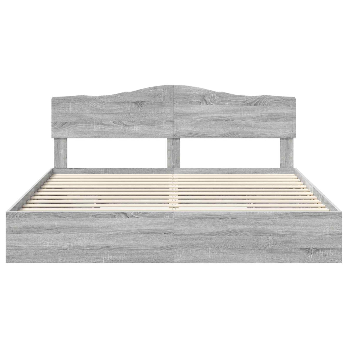 Letto con Contenitore con testiera Grigio Sonoma 180 x 200 cm | homemem39
