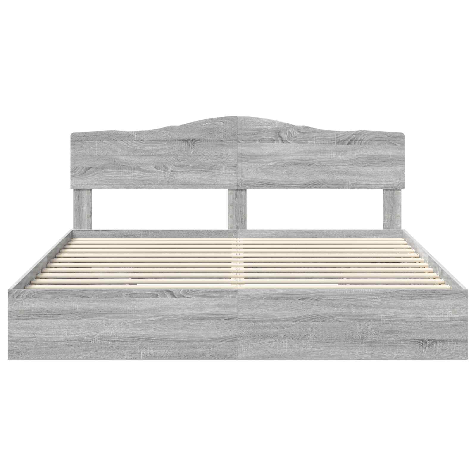 Letto con Contenitore con testiera Grigio Sonoma 180 x 200 cm | homemem39