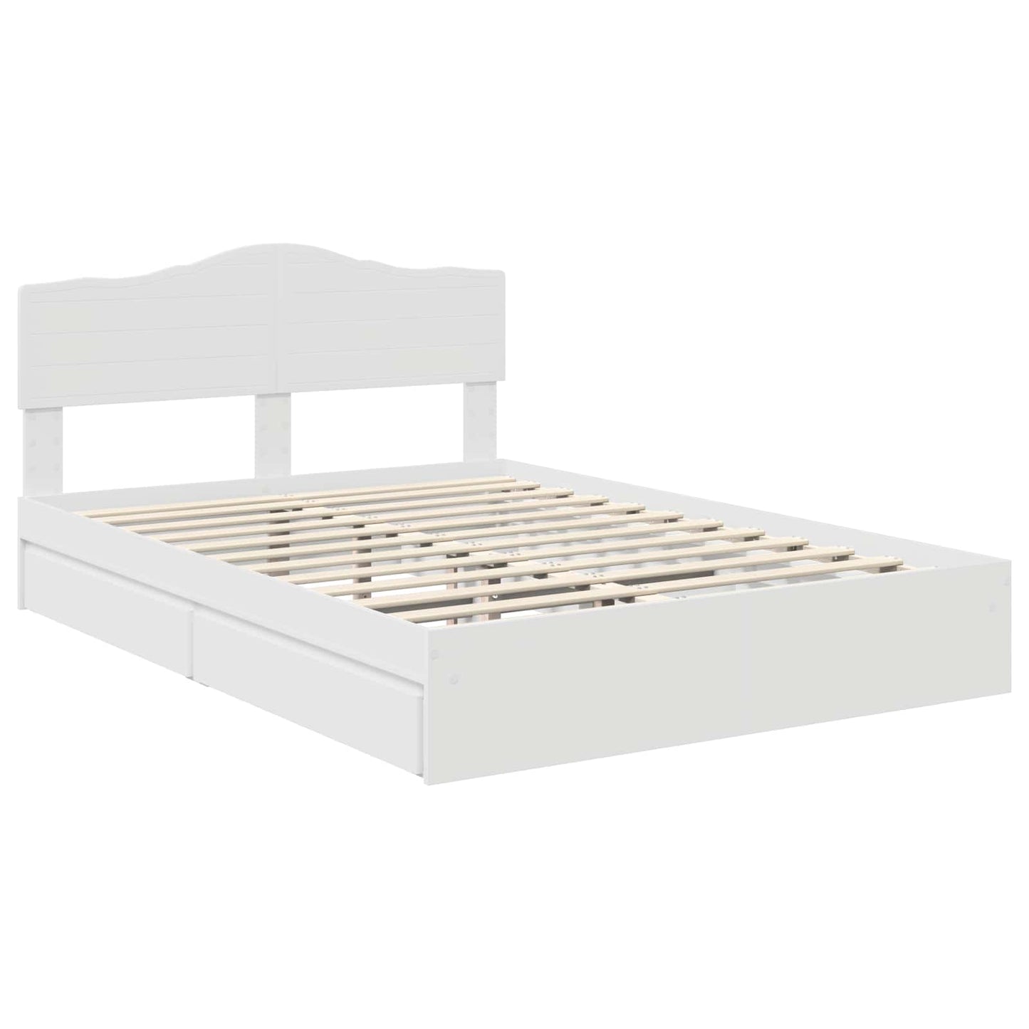 Letto con Contenitore Bianco 160 x 200 cm Legno multistrato | homemem39