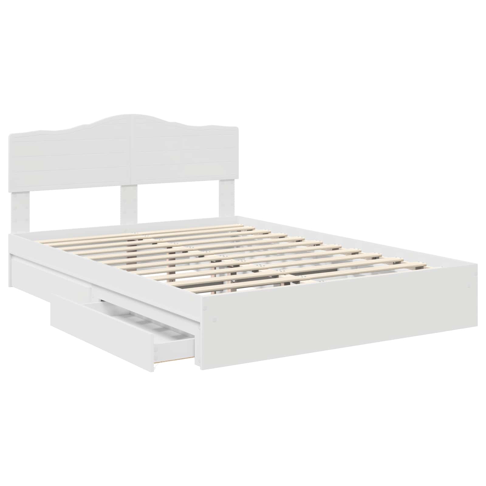 Letto con Contenitore Bianco 160 x 200 cm Legno multistrato | homemem39