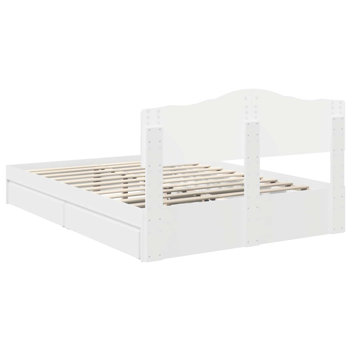 Letto con Contenitore Bianco 140 x 200 cm Legno multistrato | homemem39