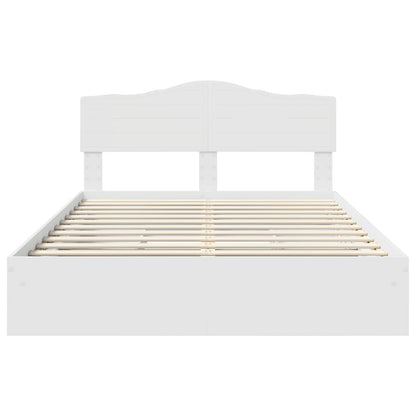 Letto con Contenitore Bianco 140 x 200 cm Legno multistrato | homemem39
