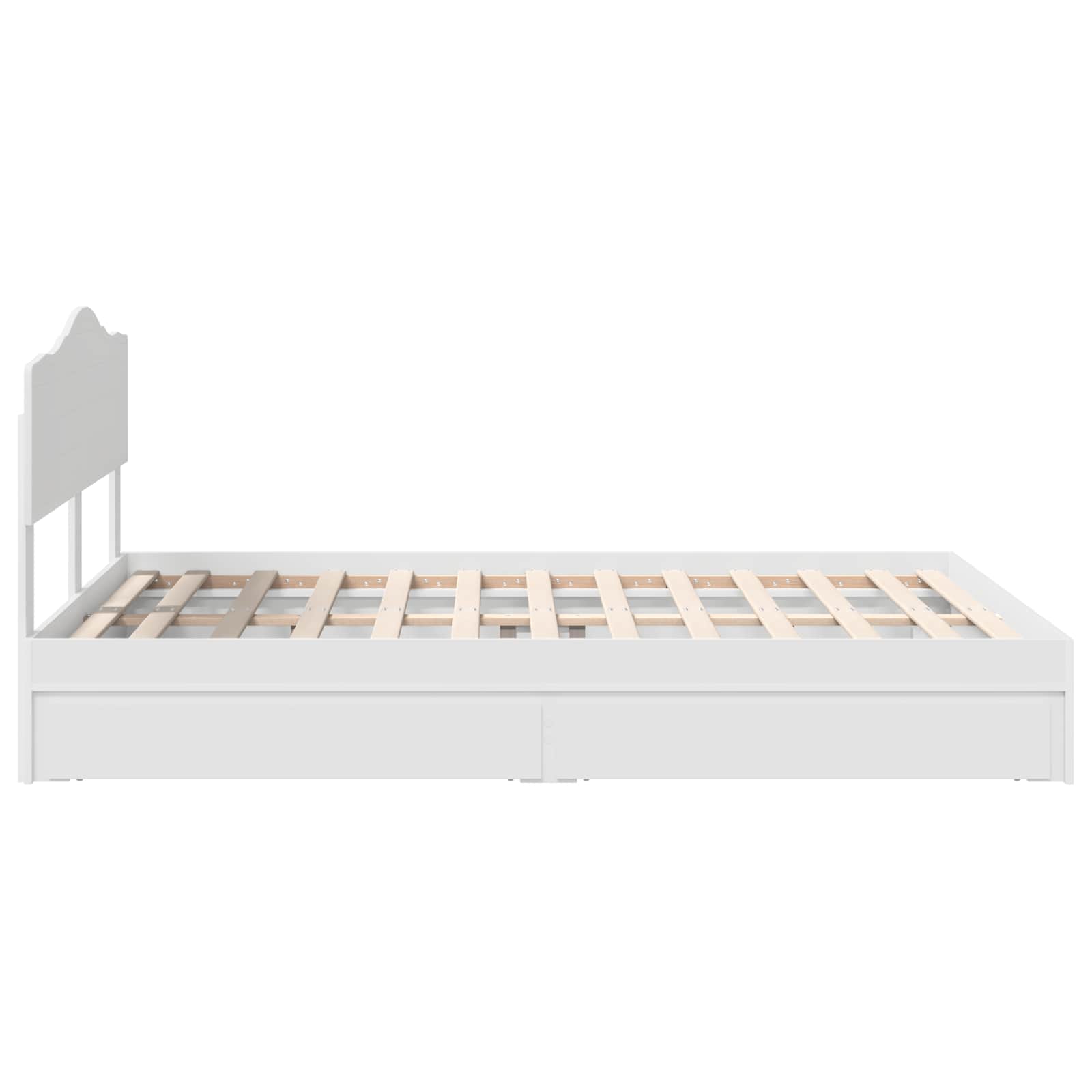 Letto con Contenitore Bianco 140 x 200 cm Legno multistrato | homemem39