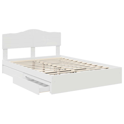 Letto con Contenitore Bianco 140 x 190 cm Legno multistrato | homemem39