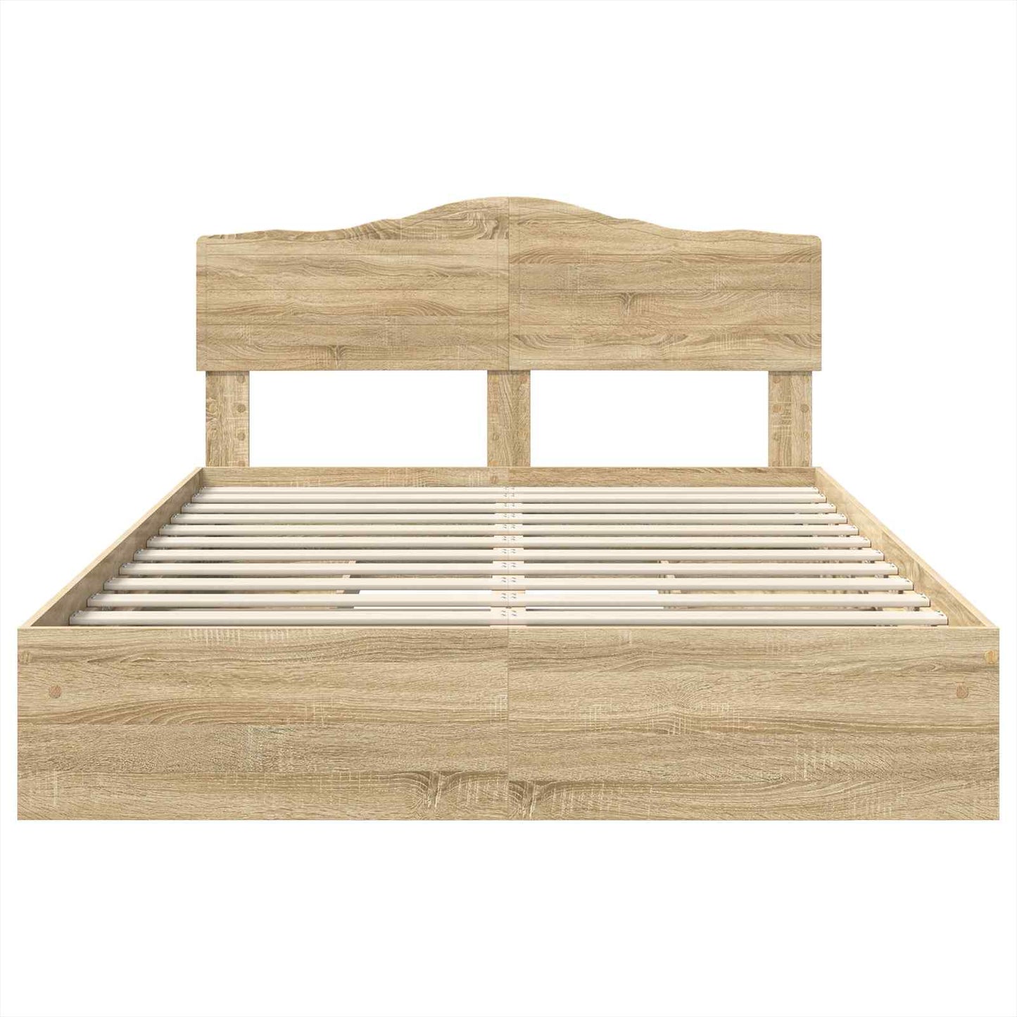 Letto con Contenitore con testiera Rovere Sonoma 140 x 190 cm | homemem39