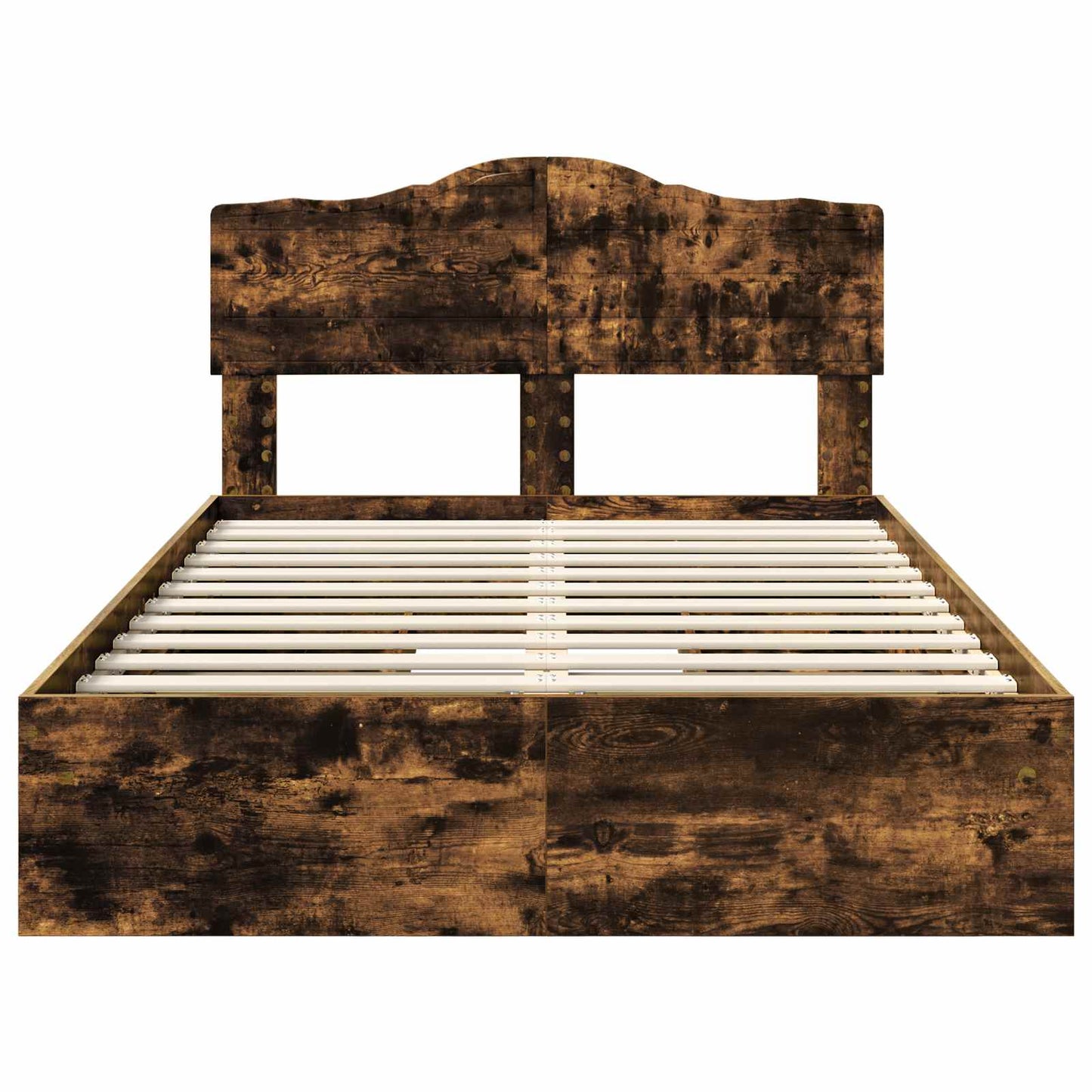 Letto con Contenitore con testiera Rovere fumé 135 x 190 cm | homemem39