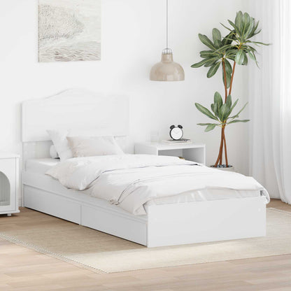 Letto con Contenitore Bianco 90 x 200 cm Legno multistrato | homemem39