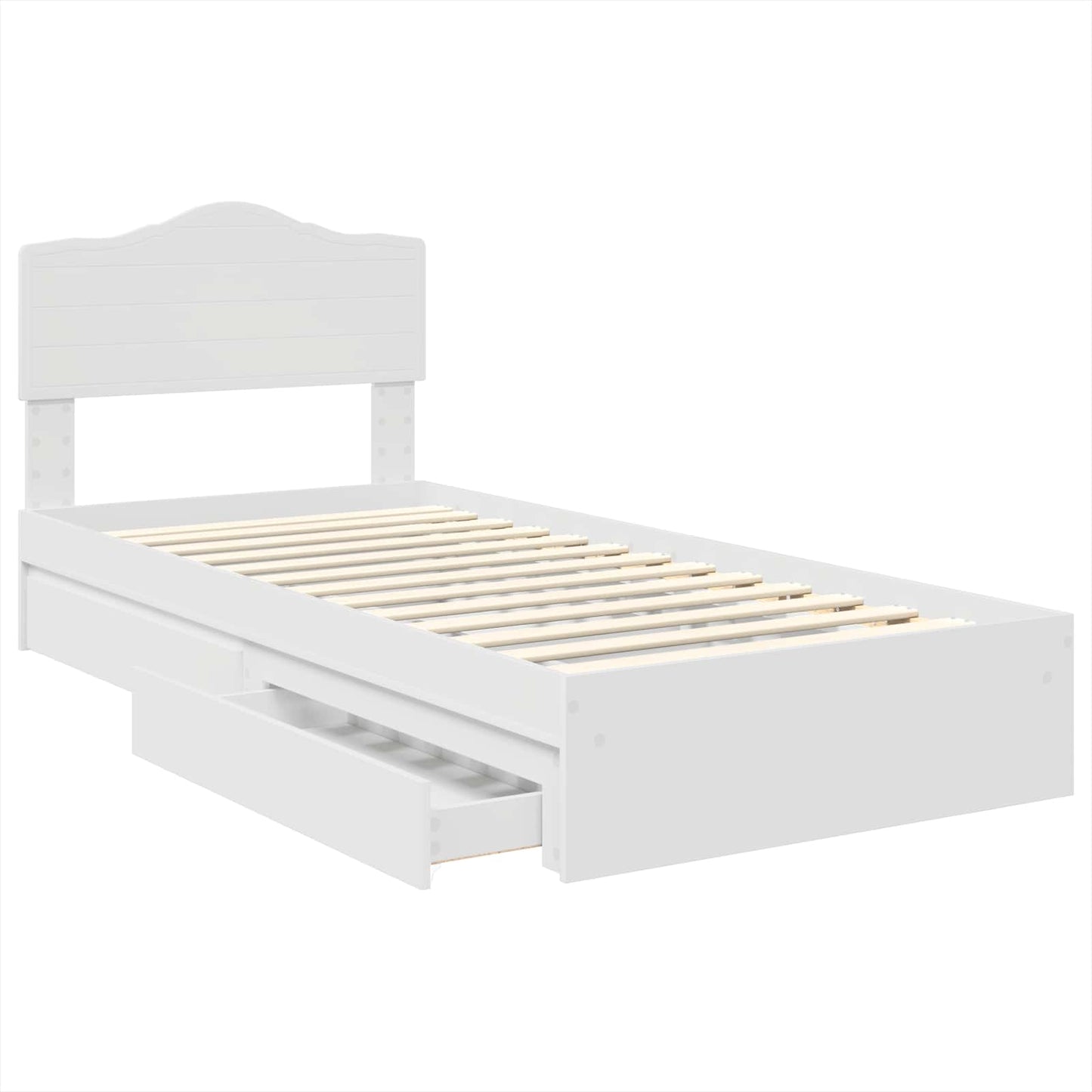 Letto con Contenitore Bianco 90 x 200 cm Legno multistrato | homemem39