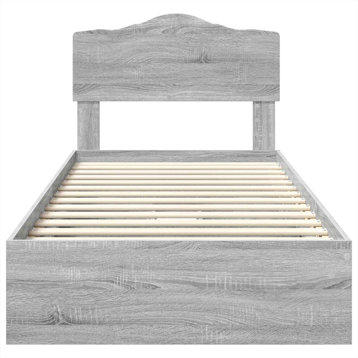Letto con Contenitore con testiera Grigio Sonoma 90 x 200 cm | homemem39
