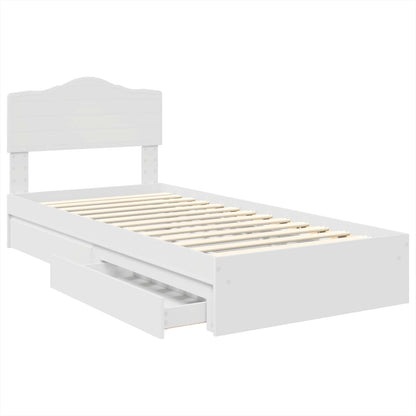 Letto con Contenitore Bianco 70 x 190 cm Legno multistrato | homemem39