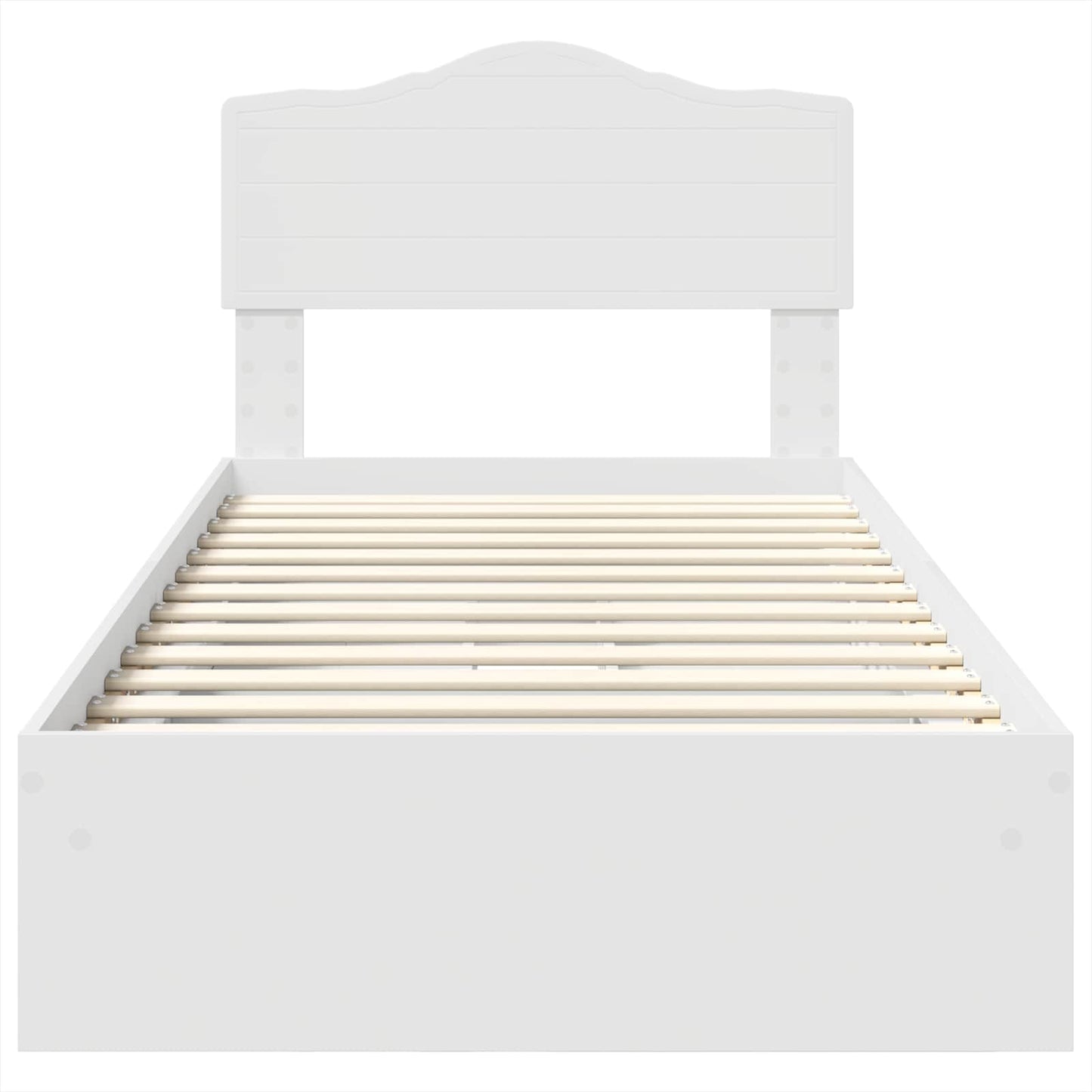 Letto con Contenitore Bianco 70 x 190 cm Legno multistrato | homemem39