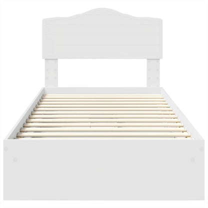 Letto con Contenitore Bianco 70 x 190 cm Legno multistrato | homemem39