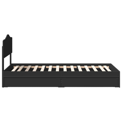 Letto con Contenitore Nero 70 x 190 cm Legno multistrato | homemem39