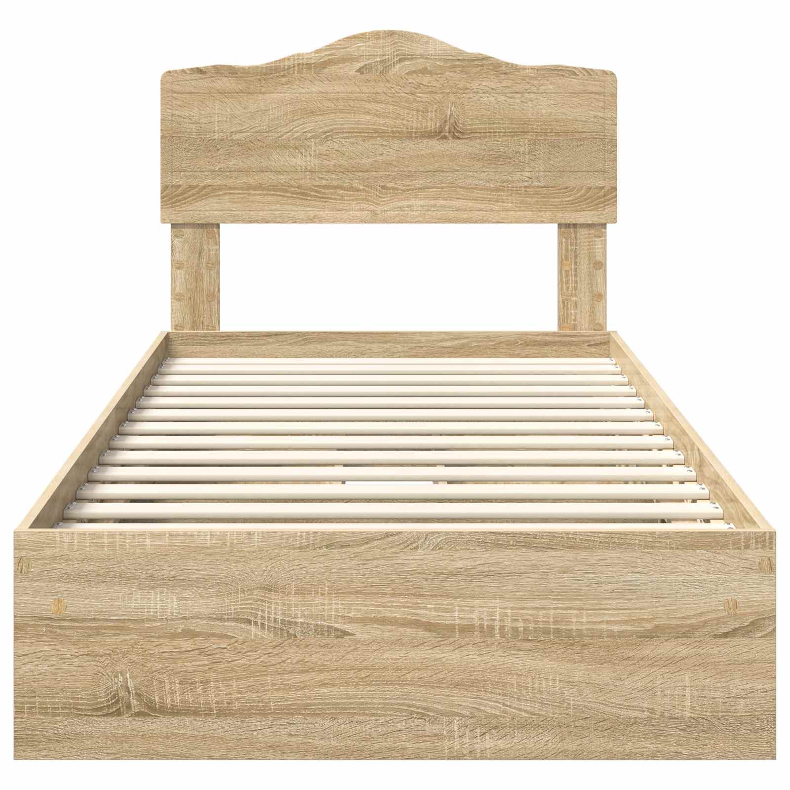 Letto con Contenitore con testiera Rovere Sonoma 70 x 190 cm | homemem39